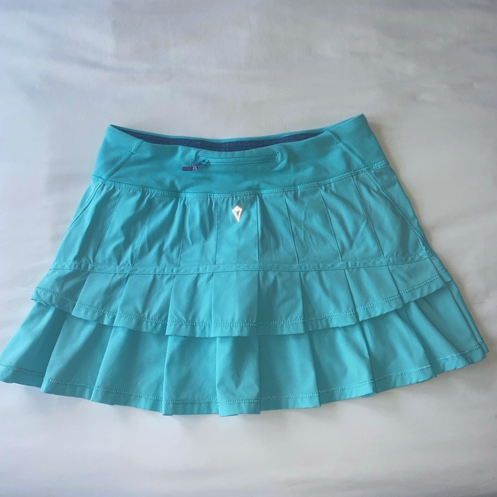 ivivva teal pleated tennis skirt
